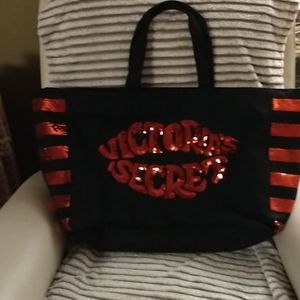 Victoria's Secret sequin tote bag